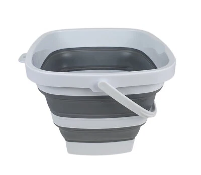 Sesua faltbarer Eimer 10L Falteimer mit Aufhängehaken Camping Angeln Garten Auto - Bild 1 von 4