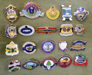 #PP.    #14.    LOT OF TWENTY (20)  BOWLING CLUB BADGES  - Picture 1 of 2