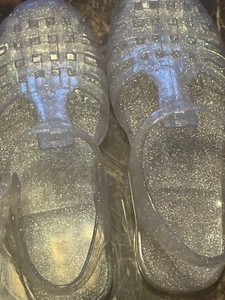 TODDLER GIRL CLEAR GLITTER SHOES - Picture 1 of 2