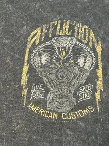 Affliction T Shirt American Customs 3XL Black Tie Dye Broken In - Picture 1 of 5