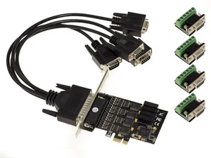 Karte Controller 4 Anschlüsse RS422 RS485 Auf Anschluss Pcie - Chipsatz Exar - Bild 1 von 2