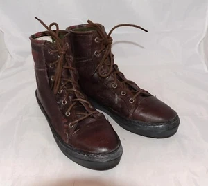NAPAPIJRI Brown Leather Ankle Boots Lightweight Lace Up Ladies EU38 UK5 - Picture 1 of 9