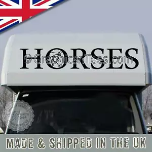 Horses Horse Box Stickers Over Head Front Cab Trailer Vinyl Graphics Decals - Picture 1 of 13