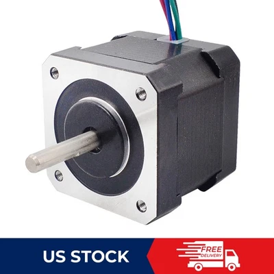 STEPPERONLINE Doble Eje Nema 17 Bipolar 45Ncm 64oz.in 2A Φ5mm 42x40mm 4 Cables Foto 1 de 4