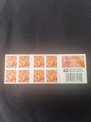 U. S. Stamp Forever Booklet SC 5280a Peace Rose PL P1111 2018 - Image 1 of 3