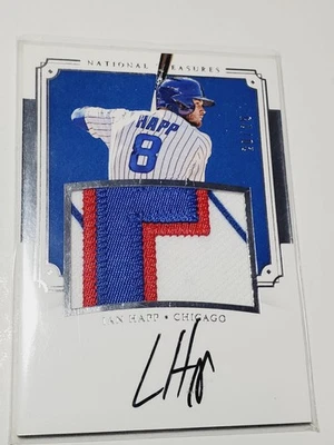 Parche de camiseta autógrafo Ian Happ 2017 National Treasures plateado 20/25 automático RC SP Foto 1 de 4