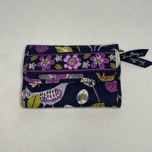Vera Bradley Euro Wallet Floral Nightingale 10874-118 Coin Trifold NWT - Picture 1 of 4