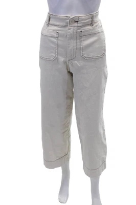 Bagatelle Collection Womens High Rise Wide Leg Khaki Pants Beige Cotton Size 8 - Image 1 of 4