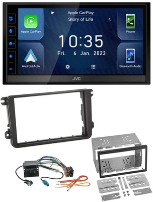 JVC DAB Bluetooth MP3 USB 2DIN Autoradio für Skoda Fabia Octavia II Rapid Roomst - Bild 1 von 4