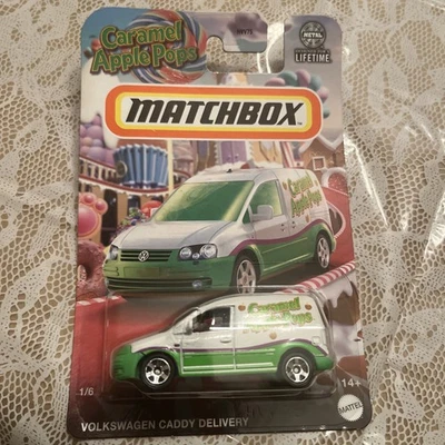 Matchbox Volkswagen Caddy Delivery 1/6 Caramel Apple Pops Car Mattel NEW VW - Image 1 of 4