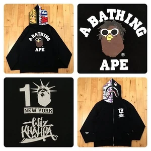 Wiz Khalifa × BAPE camo Shark Full Zip Hoodie Black A Bathing Ape Size M - Picture 1 of 10
