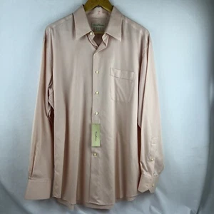 Tommy Bahama Ägyptische Baumwolle Langarm Rosa Gestreift Herren 16 1/2 34-35 - Bild 1 von 11