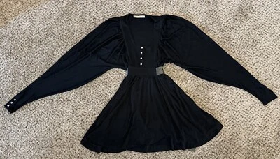 Vestido Balenciaga Mujer 44 Negro 2007 Pasarela Nicolas Ghesquiere Ala de Murciélago Joya Foto 1 de 4