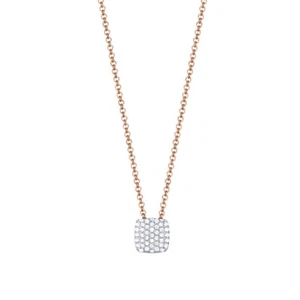 Esprit Donna Catena Collier Argento Rosato Zirconia Glam Quadrati ESNL93126C420 - Foto 1 di 1
