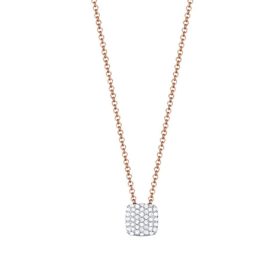 Esprit Damen Kette Collier Silber Rosé Zirkonia Glam Square ESNL93126C420 - Bild 1 von 1