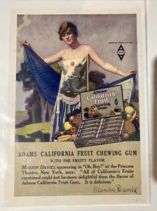 Marion Davies Adams California Fruit Chewing Gum 1910's Ad Oh Boy! actress NYC - Picture 1 of 5