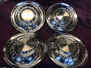 1955 PLYMOUTH HUBCAP 15” SET OF 4 VINTAGE WHEEL COVER OE MOPAR BELVEDERE SAVOY - Bild 1 von 6