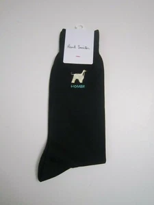 PAUL SMITH BLACK HOMER MENS SOCKS NWT ITALY - Picture 1 of 2