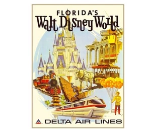 1046 - Disneyland Vintage Travel Poster Fridge Refrigerator Magnet - Picture 1 of 1
