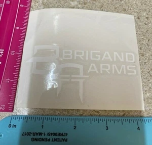 Brazos de Brigante Pegatina Blanca Distribuidor Promoción Original Fábrica FIrearms ENVÍO GRATUITO - Imagen 1 de 2