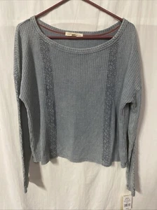 Rewind Juniors' Size XL Long Sleeve Shirt Vintage Blue NWT - Picture 1 of 5