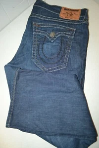 True Religion Men's Ricky Super T Straight Thick Stitch Denim Jeans Sz 42x33 - Picture 1 of 12