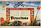 1941 Pneus Firestone vintage 2 pages annonce imprimée années 1940 bombardiers chars artillerie