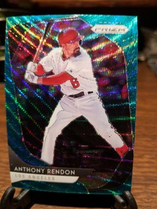 2020 Panini Prizm Baseball Anthony Rendon #1 Teal Wave  Prizm Parallel Angels
