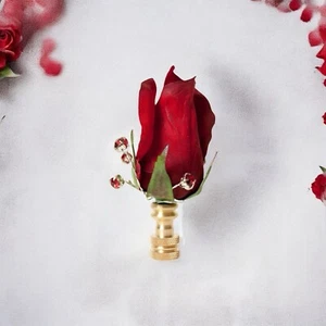 One of Beautiful Lamp Shade Finial - French Chic Rose - Lamp Topper - Picture 1 of 8