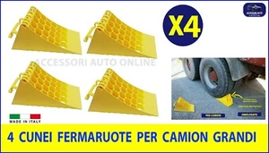 CUNEI FERMARUOTA PER CAMION 4 FERMA BLOCCA RUOTA PASSATOIA OMOLOGATO AUTOCARRO - Foto 1 di 3