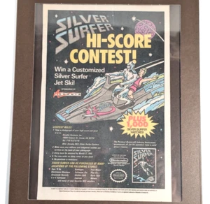 Silver Surfer Hi-Score Contest Ad | NES Game Promotion | Vintage Marvel Poster - Picture 1 of 8