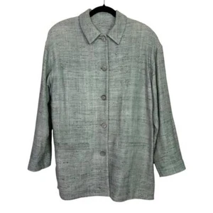 Burberry l Vintage 100% Silk Blazer Button Jacket Size 4 - Picture 1 of 9