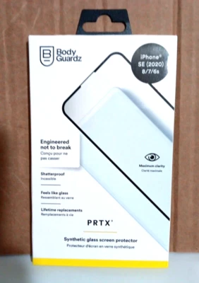 Protector Pantalla Cristal Sintético BodyGuardz PRTX iPhone SE (2020) / 8 / 7 / 6S Foto 1 de 2