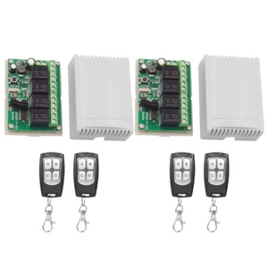 2Set DC 4-Channel 443MHz Wireless RF Remote Control Relay Switch With 2 Receiver - Picture 1 of 18