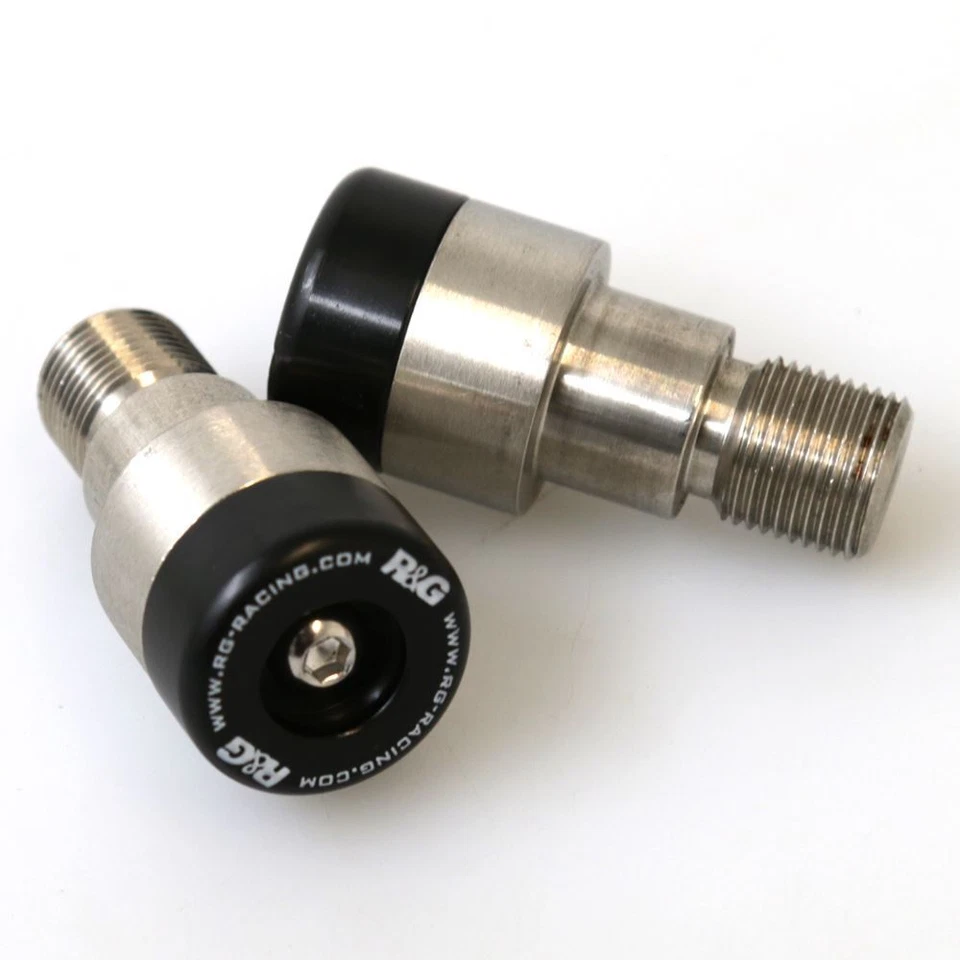 R&G Bar End Slider Silver + Black for Yamaha YZF-R 125 14-18 - Image 1 of 1
