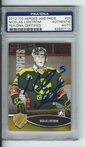 NICKLAS LIDSTROM SIGNED 2012 HEROES AND PROSPECTS CARD #20 PSA/DNA 83687114 - Picture 1 of 1