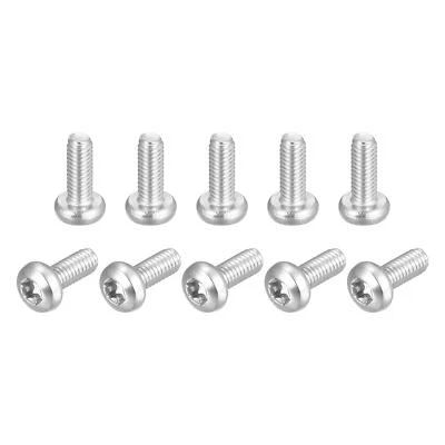 M4x14mm Torx Sécurité Vis 10pcs Inox Acier Cylindrique Tête Attaches Boulons - Photo 1/4