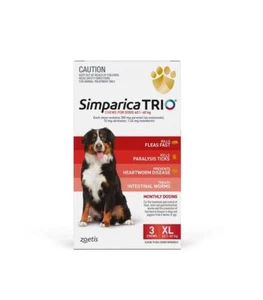Simparica TRIO Chews For Extra Large Dogs 40.1-60Kg 3pk - Picture 1 of 1