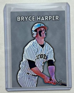 Bryce Harper Limited Artist Signed College Of Southern Nevada Trading Card 1/10 - Picture 1 of 2