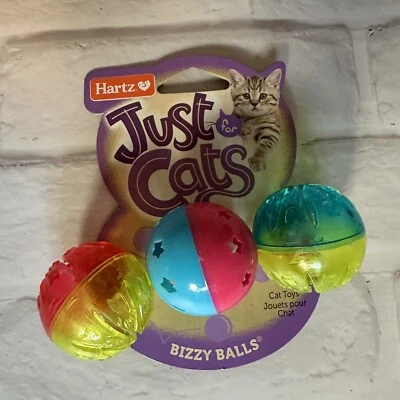 Harts Just for Cats 3 Bizzy Balls with Bell Foto 1 de 2