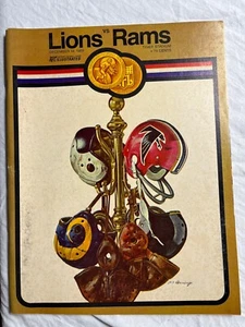 Detroit Lions vs. Los Angeles Rams December 14, 1969 vintage program - Picture 1 of 3