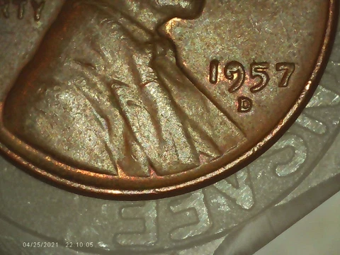 1957-D Lincoln Wheaty Wheat penny DDO & die chip in the DATE & dot over E! Cover