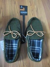 SONOMA, MEN'S NEW OLIVE GREEN POLY LOAFER STYLE INDOOR/OUTDOOR SLIPPERS, SZ M