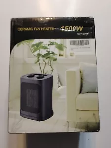 Portable Electric Ceramic Space Heater Fan Adjustable Thermostat 1500W NEW - Picture 1 of 2
