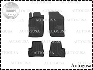 NEW LHD BLACK RUBBER FLOOR MATS LINERS ALL WEATHER FOR PEUGEOT 206 1998-2012 - Picture 1 of 4