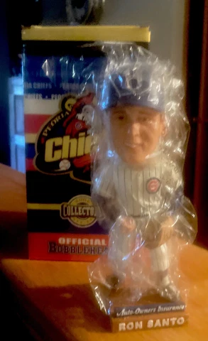 2006 Peoria Chiefs Ron Santo Bobblehead SGA Chicago Cubs 6/02/06 RARE NIB Cover