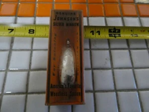 vintage johnson silver minnow new in package decades old #1110 - Picture 1 of 7