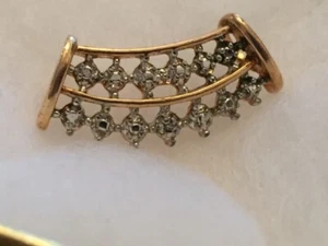Gold overlay .925 Sterling Silver Slide Pendant Vintage - Picture 1 of 9