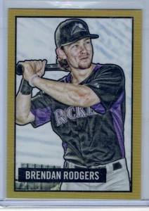 BRENDAN RODGERS 2017 Bowman Chrome 1951 GOLD REFRACTOR /50 RC Rockies  - Picture 1 of 1
