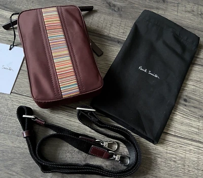 PAUL SMITH MULTISTRIPE PANEL NECK POUCH / CROSSBODY BAG NEU MIT ETIKETT - Bild 1 von 4